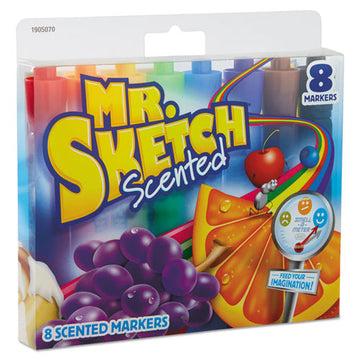Mr. Sketch® Scented Watercolor Marker, Broad Chisel Tip, Assorted Colors, 8-set freeshipping - TVN Wholesale